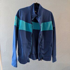 Women's Blue and Teal Under Armour Full Zip Track Jacket Sz M